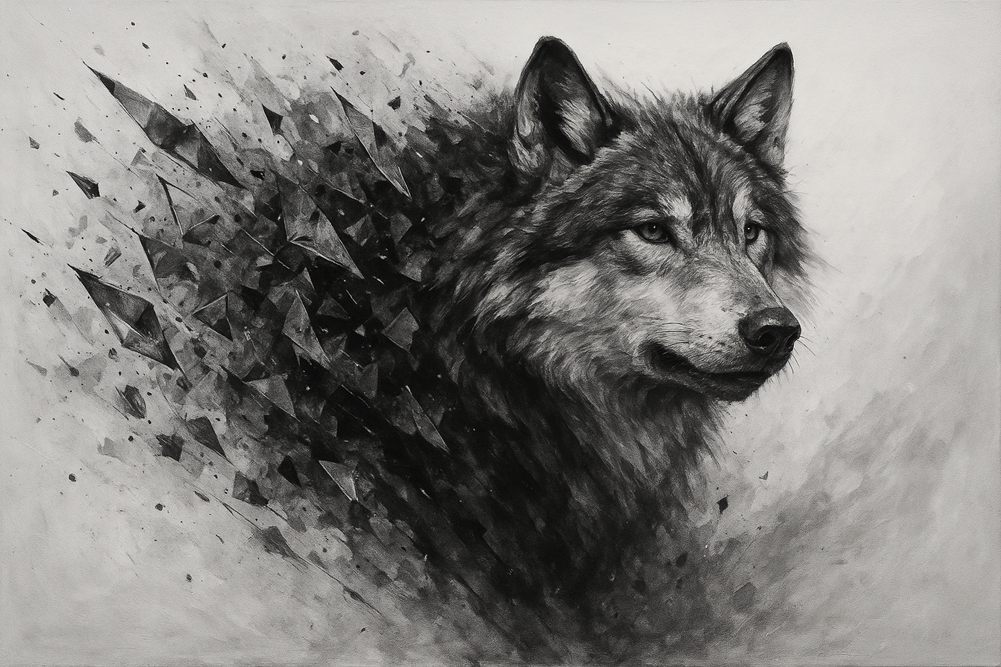 “Monochrome Beasts: A Surreal Abstract Animal Canvas Collection | Zebra, Lion, Horse, Wolf, Eagle, and More” in 4k resolution