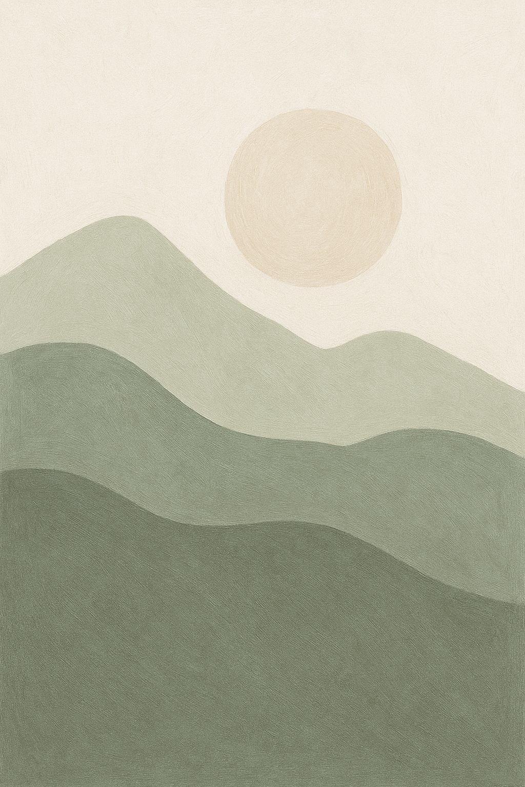 Abstract Botanical Geometry | Minimalist Monstera Leaf with Earthy Sun | Modern Wall Art Print