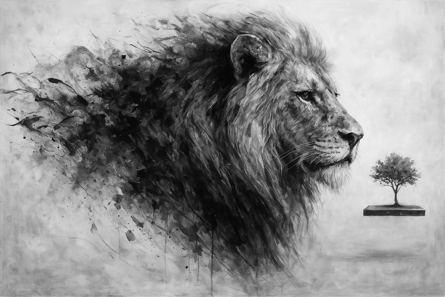 “Monochrome Beasts: A Surreal Abstract Animal Canvas Collection | Zebra, Lion, Horse, Wolf, Eagle, and More” in 4k resolution