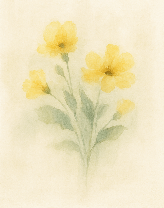Gentle Bloom - Premium Minimalist Floral Art | Limited Edition Digital Print