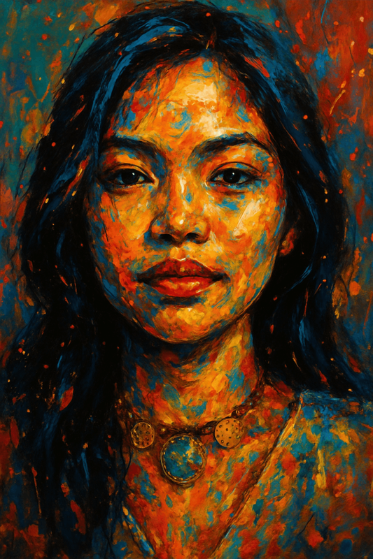Daughter of the Fire and Sea - 4K Ultra-High Resolution Digital Art | Premium Canvas Print